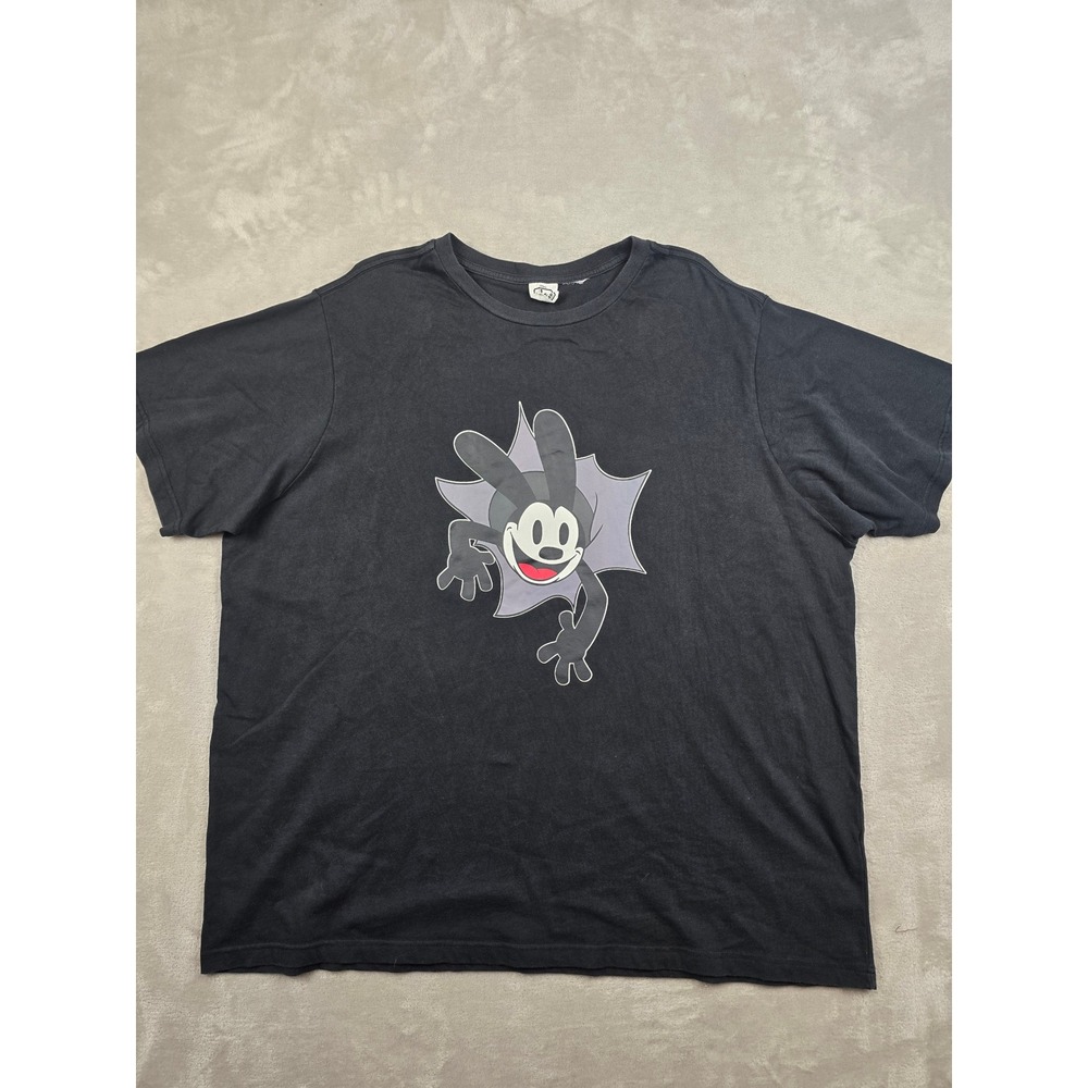 Disney Oswald The Lucky Rabbit T Shirt Mens 3XL Black Graphic Short Sleeve *Read